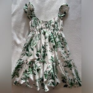Abercrombie & Fitch Green and White Floral Dress XS